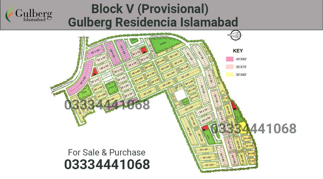 Gulberg Residencia Islamabad Block V Map