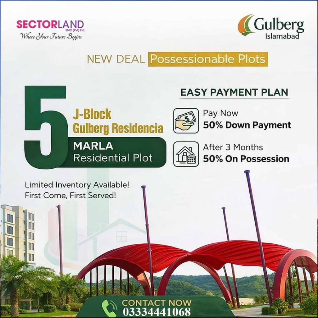 Gulberg J Block 5 Marla Plot Price 2026| Map & Payment Plan