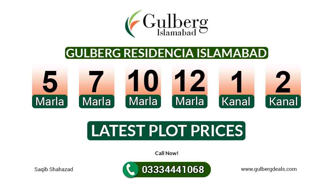 Gulberg 5marla, 7marla, 10marla, 1 Kanal & 2 Kanal Latest and Updated Plot Prices