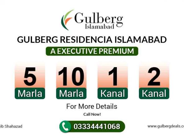 Gulberg A Executive Premium 5m,10m,1 & 2 Kanal Payment Plan